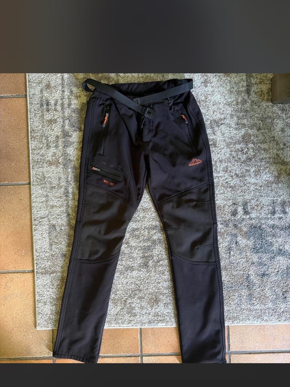 Black Women's Cargo Jogger Pants with Utility Zips